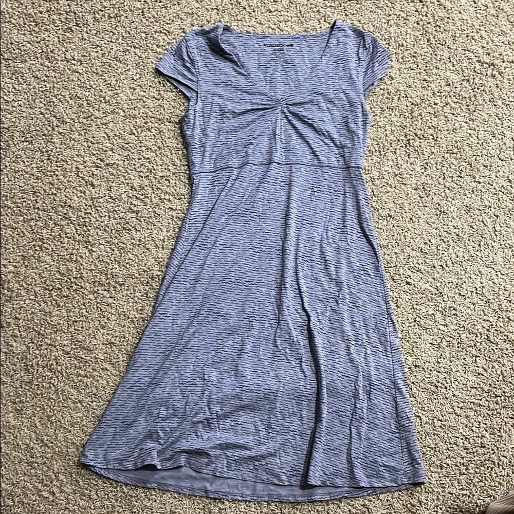 Toad&Co. Gray and Blue Patterned Dress